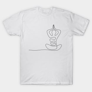 Yoga Continuous One Line Drawing T-Shirt